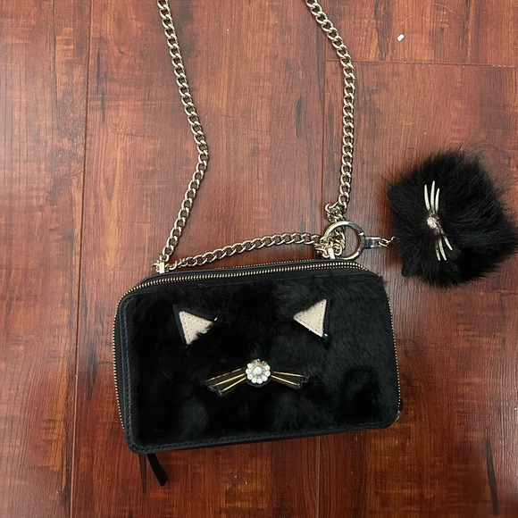 Kate Spade Faux Fur Cat Crossbody - Picture 1 of 5